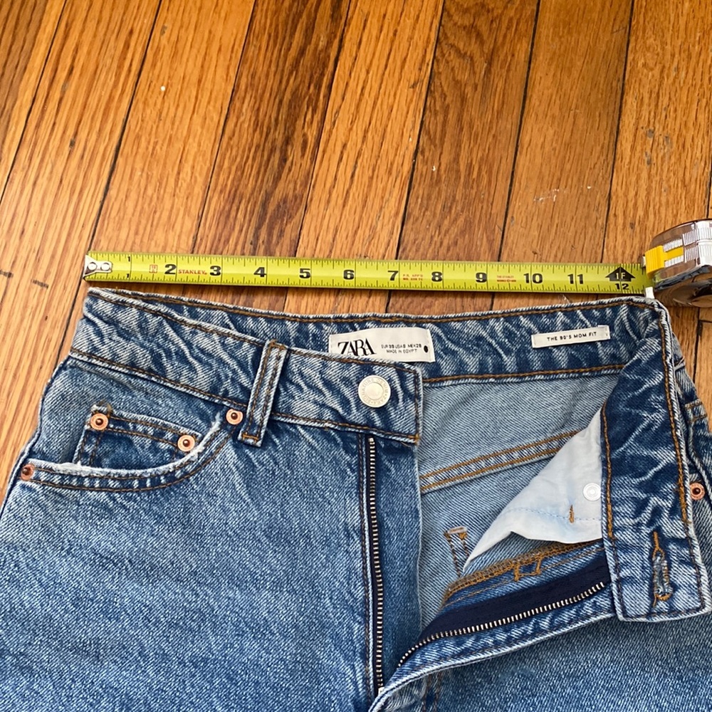 Straight leg light wash jeans